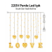 3 Metre Perde Led Işık - 8 Modlu Kalp ve LOVE Figürlü Dekoratif Animasyonlu Led