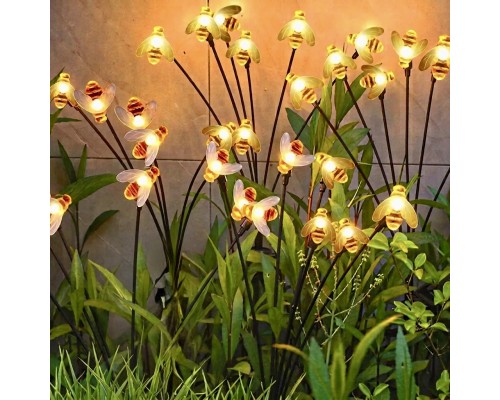8 Ledli Bal Arısı Solar Bahçe Aydınlatması 2’li Paket