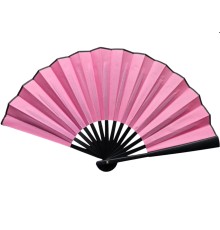 Plastik Kumaş Yelpaze 12'li Pembe