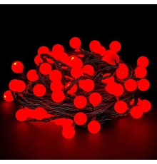5m 28 Led Kırmızı Işık Siyah Kablo Fişli
