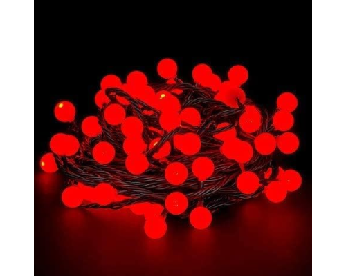 5m 28 Led Kırmızı Işık Siyah Kablo Fişli