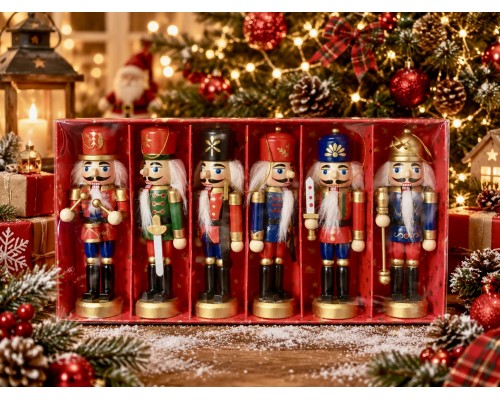 Kurşun Asker Ahşap Dekoratif Eşya (6’lı Set-12.5/13cm)