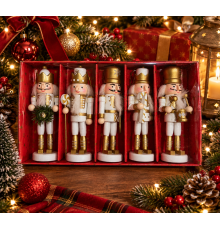 Kurşun Asker Ahşap Dekoratif Eşya (5’li Set-12.5/13cm)