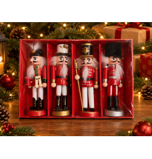 Kurşun Asker Ahşap Dekoratif Eşya (4’lü Set-12.5/13cm)