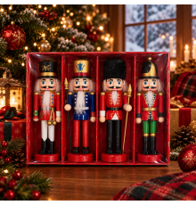 Kurşun Asker Ahşap Dekoratif Eşya (4’lü Set-13cm)