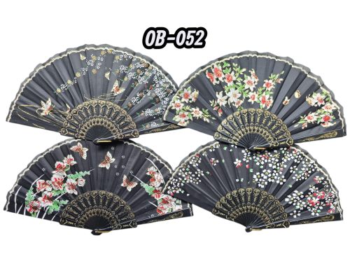 Plastik Kumaş Yelpaze 12'li Karışık OB-052