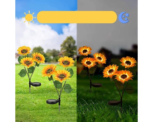 Ayçiçeği Solar Bahçe Aydınlatması 2’li Paket