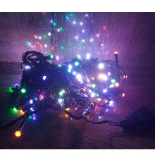 10m 100 Led Damla Uçlu Led Işık RGB Işık Siyah Kablo