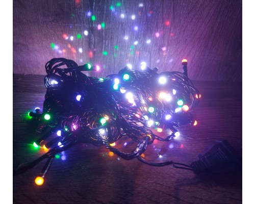 10m 100 Led Damla Uçlu Led Işık RGB Işık Siyah Kablo