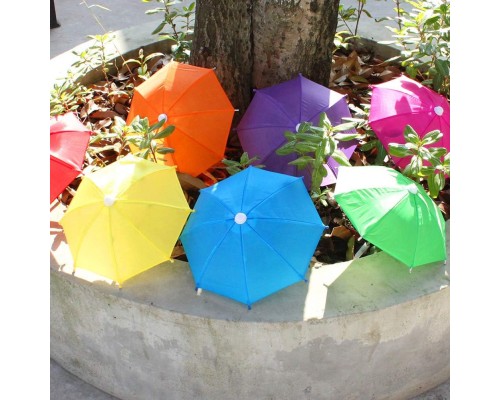 Düz Renkli Ufak Dekorasyon Şemsiyesi 10'lu Paket