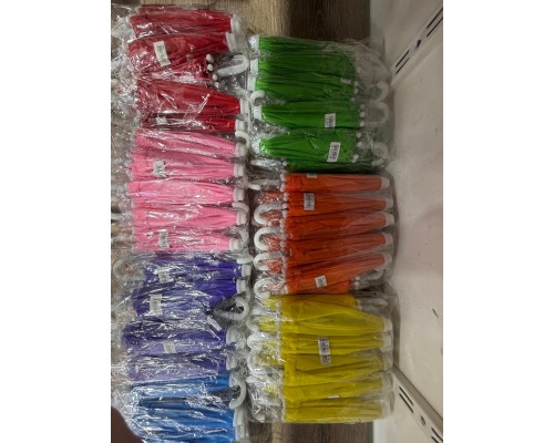 Düz Renkli Ufak Dekorasyon Şemsiyesi 10'lu Paket