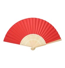 Ahşap Kırmızı Kağıt Yelpaze 12'li Paket