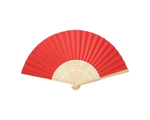 Ahşap Kırmızı Kağıt Yelpaze 12'li Paket