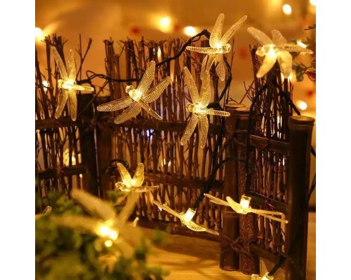 7m 30 Led Yusufçuk Kuşu 8 Fonksiyonlu Solar Panelli-Gün Işığı