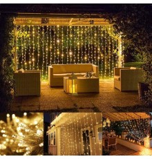3*2 Perde Led Sarı Işık