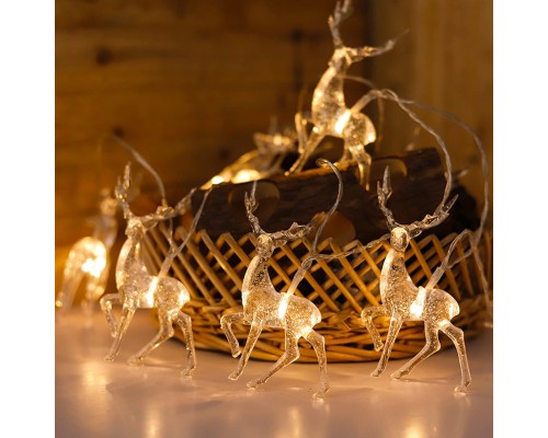 2m 10 adet Geyikli İp Led Işık