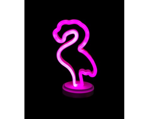 Neon Işıklı Flamingo Yazılı Masa Gece Lambası PİL+USB Neon Işıklı Flamingo Yazılı Masa Gece Lambası PİL+USB