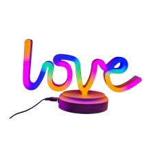 Neon Işıklı Love Yazılı Masa Gece Lambası PİL+USB