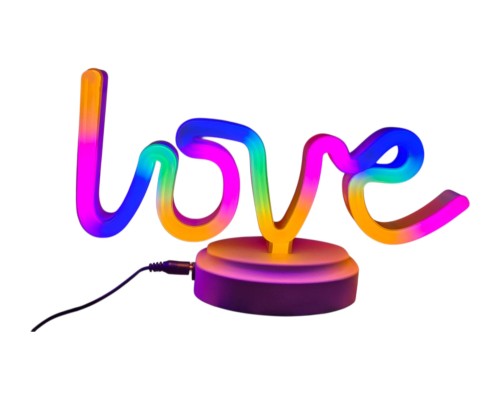 Neon Işıklı Love Yazılı Masa Gece Lambası PİL+USB Neon Işıklı Love Yazılı Masa Gece Lambası PİL+USB