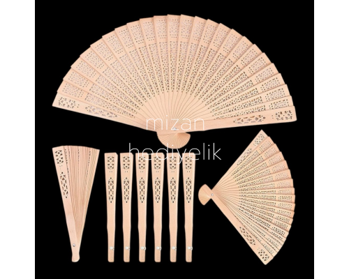 Ahşap Yelpaze 50'li Paket