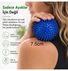 El-Ayak-Vücut İçin Duyu Uyarıcı Dikenli Masaj Topu-7.5cm