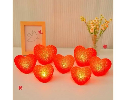 Led Işıklı Kırmızı Kalp Gece Lambası