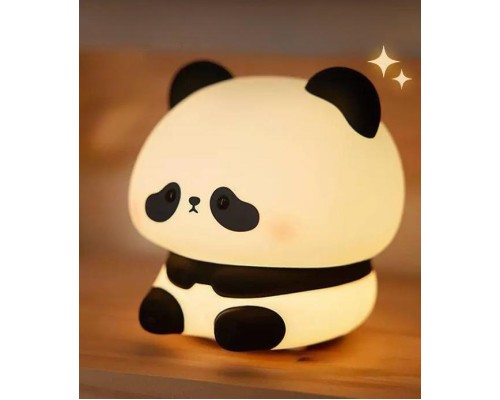 RGB Işıklı Dokunmatik Panda Gece Lambası Silikon Yumuşak Malzeme, Renk Değiştiren Çocuk Gece  Lambası