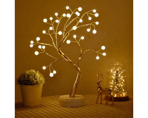 Işıklı Ağaç İnci Led Dekoratif Masa Üstü Led Işık
