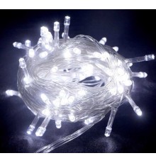 10m 100 Led Boncuk Lamba Beyaz Işık Şeffaf Kablo MZ-18-11