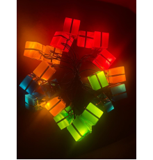 4 Metre 20 Led Pilli 2 Kademeli Hediye Kutusu Yılbaşı Ağacı Süsü Led Işık MZ-2