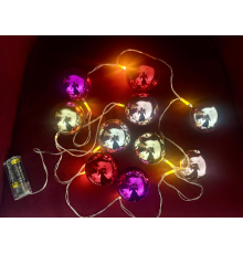 2 Metre 10 Led Pilli 2 Kademeli Parlak Top Led Yılbaşı Ağacı Süsü MZ-3