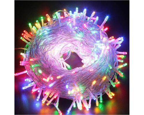 10m 100 Led Boncuk Lamba RGB Işık Şeffaf kablo MZ-18-1