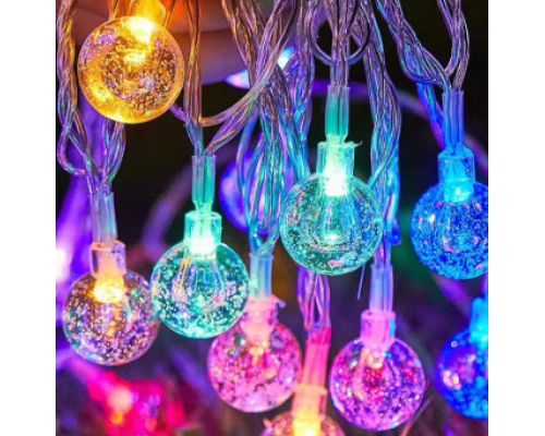 5m 28 Led Kristal Top Gün Işığı Şeffaf Kablo Fişli Eklemeli MZ-18-15