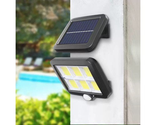 120 Cob Led Solar Panelli 3 Modlu Duvar Lambası Uzaktan Kumandalı MZ-302K
