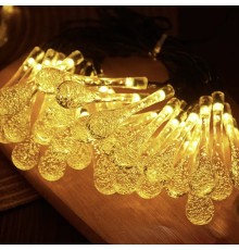 7m 50 Led Damla 8 Fonksiyonlu Solar Panelli-Gün Işığı