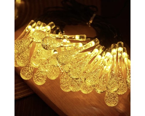 7m 50 Led Damla 8 Fonksiyonlu Solar Panelli-Gün Işığı