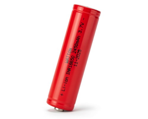 Watton INR 18650 2450mAh 3.7V Li-ion Şarj Edilebilir Pil - Kırmızı