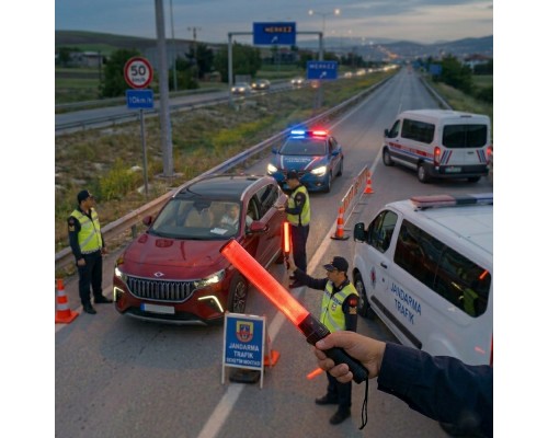 Işıklı Trafik Yönlendirme Copu ve El Feneri Watton WT-263