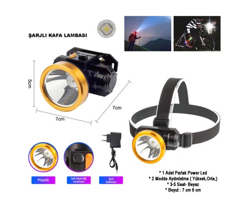ŞARJLI BARET KAFA LAMBASI WATTON WT-700 ŞARJLI BARET KAFA LAMBASI WATTON WT-700