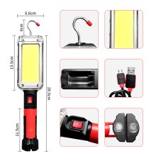 Usb Şarjlı Oto Tamirci Çalışma Lambası Watton Wt-733