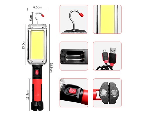 Usb Şarjlı Oto Tamirci Çalışma Lambası Watton Wt-733