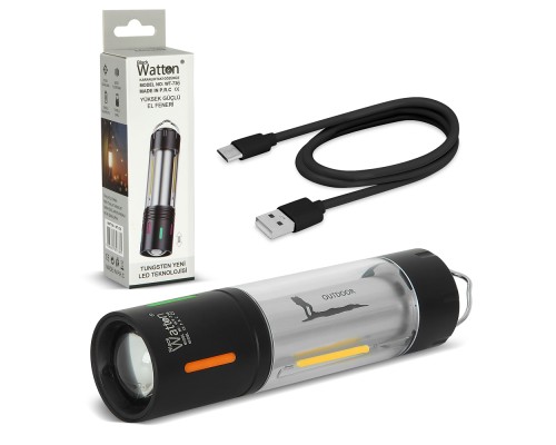 TG LED ŞARJLI KAMP LAMBASI ORTAM ODAK AYDINLATMA WATTON WT-736