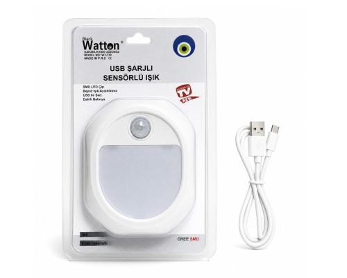 HAREKET SENSÖRLÜ USB ŞARJJLI LED LAMBA WT-739