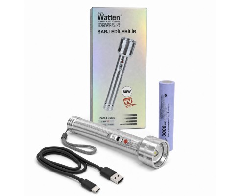 80W IŞIK GÜCÜ 10.000 LÜMEN NOSTALJİ TİP EL FENERİ WT-750