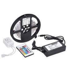  Rgb Şerit Led 5 MT  Silikonlu Adaptör Uzaktan Kumanda Tak Çalıştır 3 Cipli