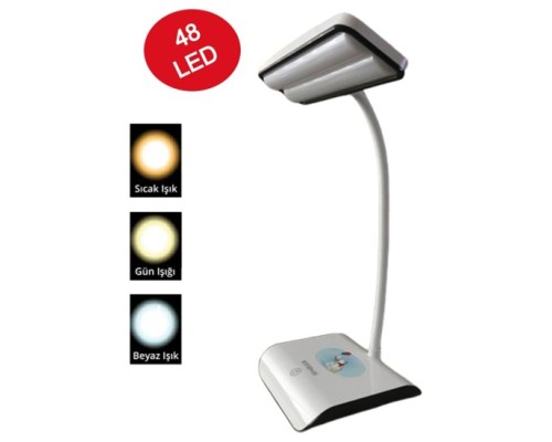 Şarjlı 48 Led PS-1937 Çalışma Okuma Işığı Kademeli Masa Lambası Şarjlı 48 Led PS-1937 Çalışma Okuma Işığı Kademeli Masa Lambası
